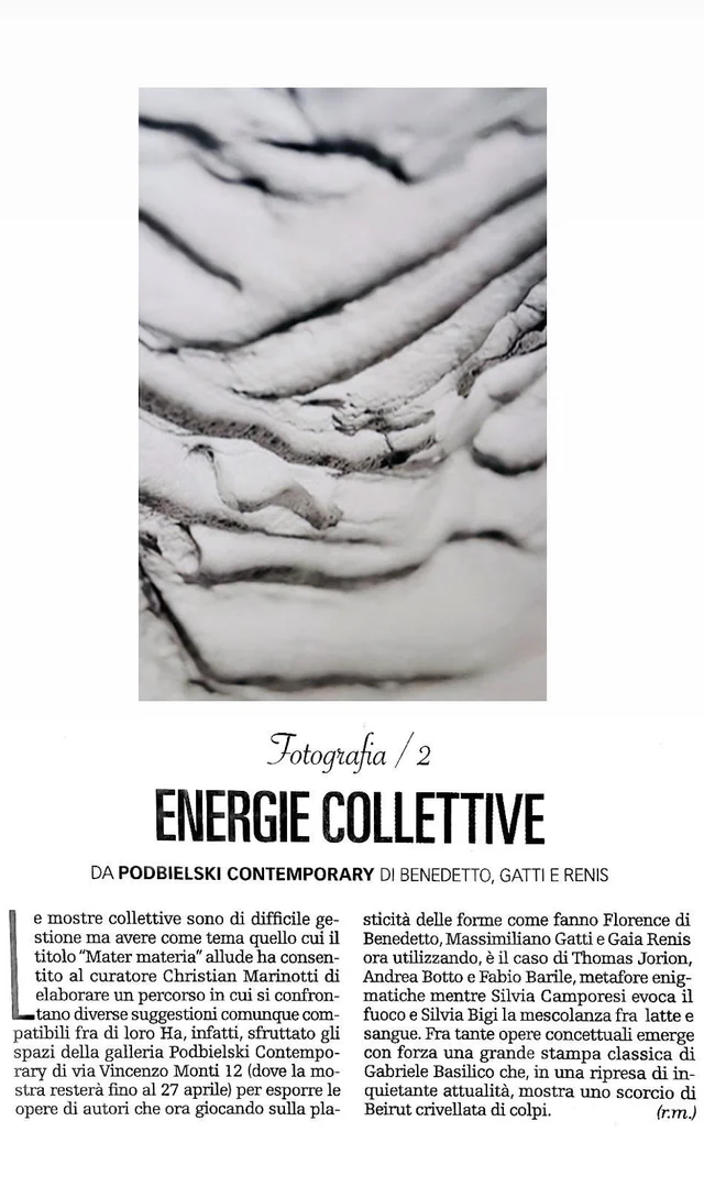 Corriere mostra collettiva Madre Materia